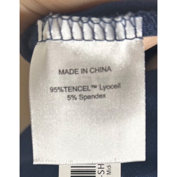 Quince Tencel Jersey Midi Wrap Dress Womens S Blue Sustainable Elegant Classic - Picture 10 of 11